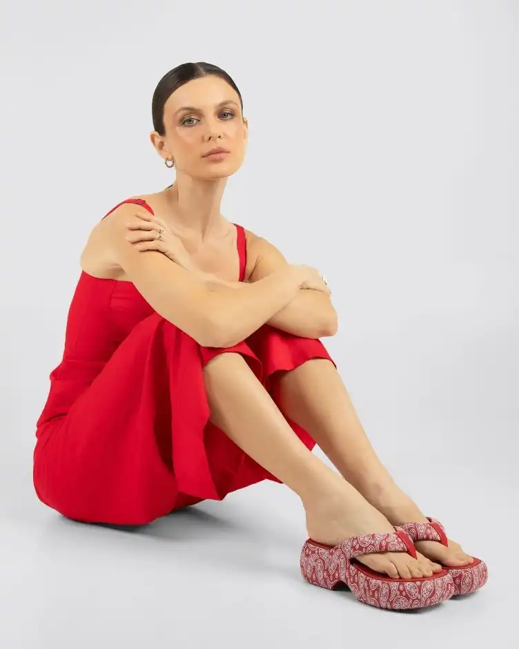 MELISSA FREE FUZZY PRINTED PLATFORM