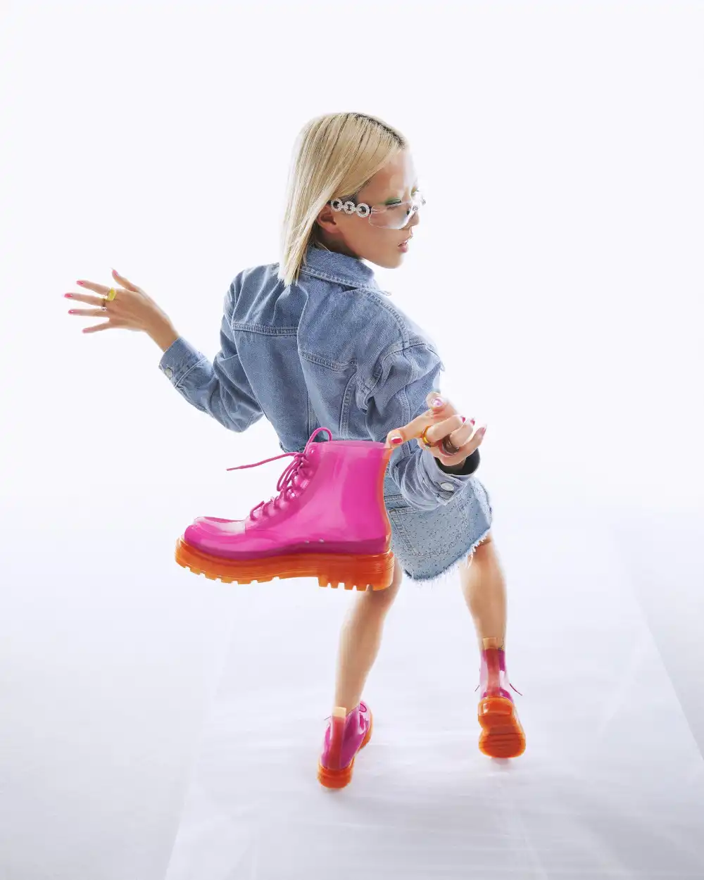 LARANJA TRANSPARENTE/ROSA