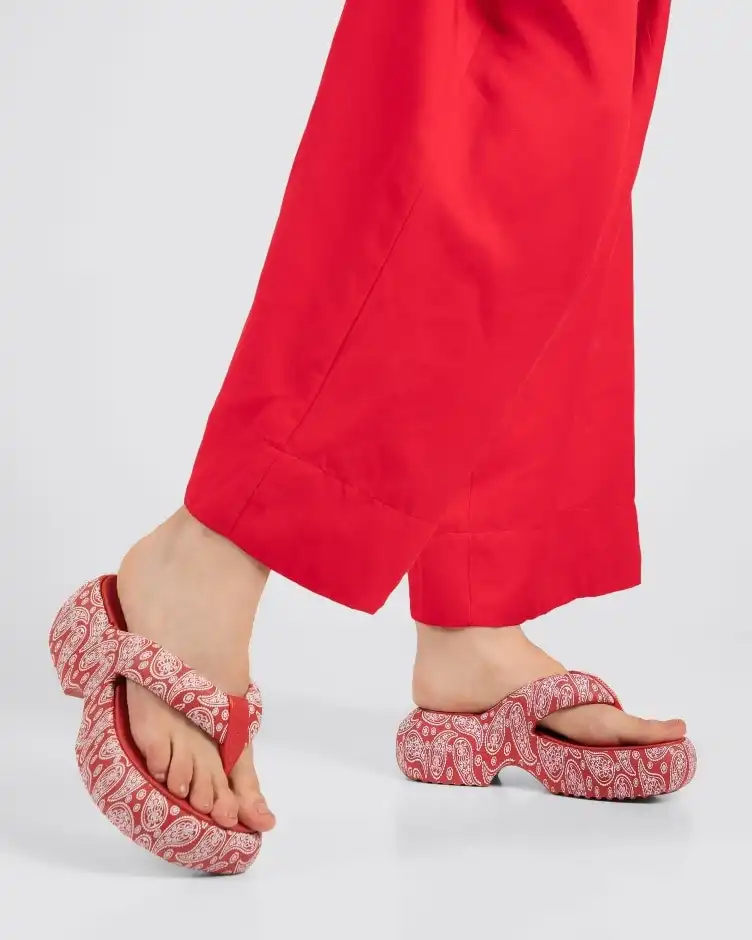 MELISSA FREE FUZZY PRINTED PLATFORM