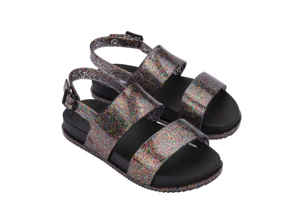PRETO/GLITTER MULTICOR