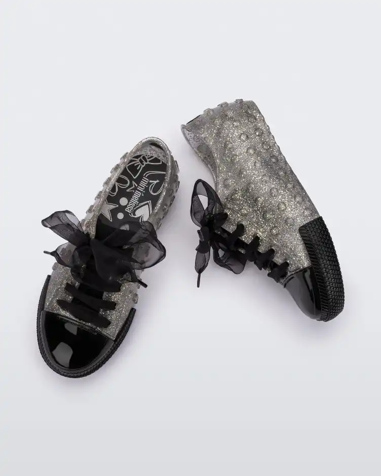 PRETO/GLITTER DOURADO